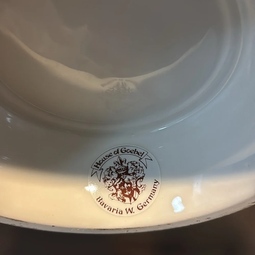 German cannon lidded beer stein with illuminated Lithopane figures in bottom